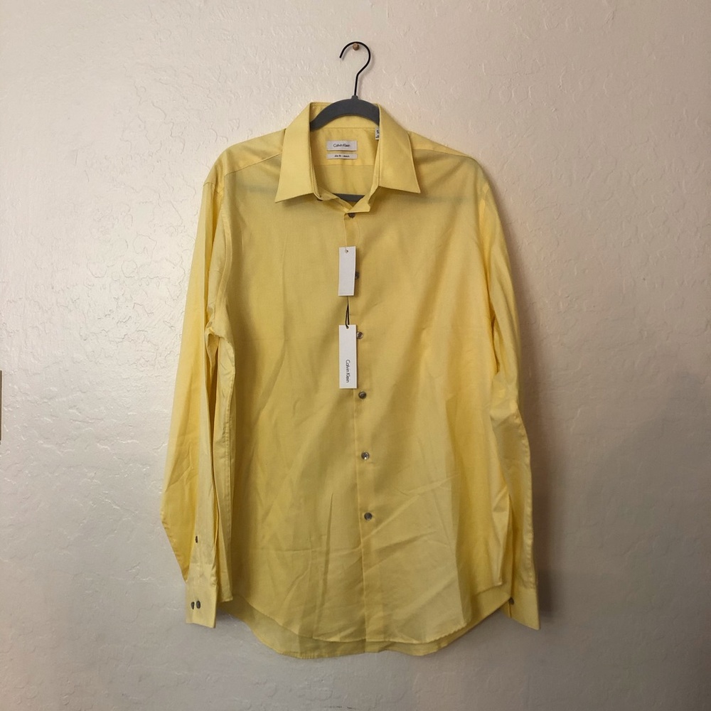 Men’s Yellow Button Up